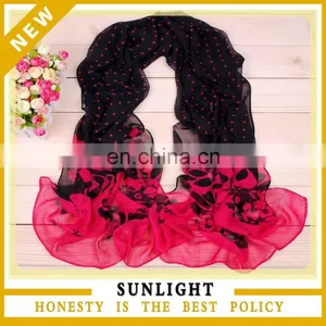 Wholesale China High Quality Digital Printed Silk Chiffon Scarf thumbnail-1