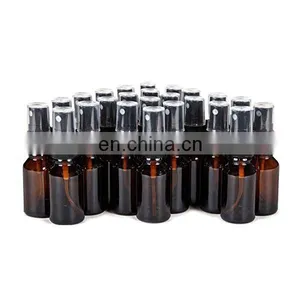 Amber 15 ml (1/2 Oz) Glass Bottles With Black Fine Mist Sprayer's thumbnail-2