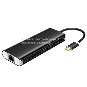 BL-U602 TYPE-C TO USB3.0x2+HDMI+SD+PD+RJ45 HUB 6 in 1 thumbnail-2