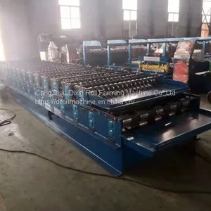 Argentina Corrugated Trapezoidal Two Profile Roof Tile Roll Forming Machine thumbnail-4