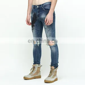 DiZNEW Factory Direct Wholesales Graphic Printing Straight Pants Jeans Man thumbnail-4