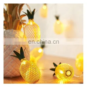 Led Metal Iron Pineapple Mesh Christmas String Lights Garden Bedroom Decoration Indoor Party Wedding Waterproof Fairy Light thumbnail-1