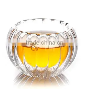 Double Walled Glass Tea Cup With Line Heat-resistance thumbnail-1