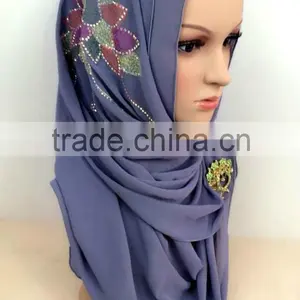 S120 Fashion Big Size Scarf Saudi Arabia Super Square Muslim Scarf thumbnail-3
