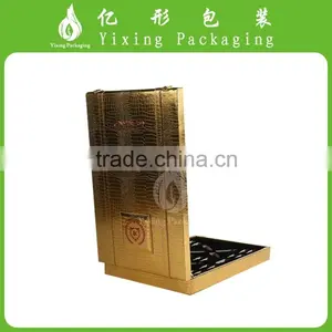 Highquality Handmade Gold Pu Leather Box Manufacturer in Guangzhou thumbnail-1