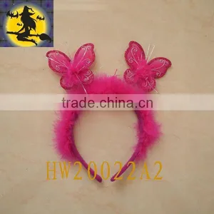 Fashion Plum Red Butterfly Headband thumbnail-1