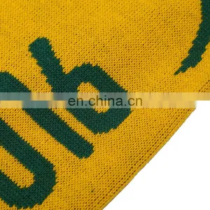 Fashionable Knitted Jacquard Scarf Wholesale Custom Logo Winter Scarf Fan Sports Soccer Football Fan Scarfs thumbnail-5