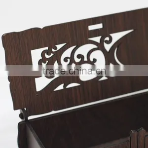 2016 Hot Sale Creative Ideal Laser Cut Wooden Box Vintage Wedding Invitation thumbnail-5