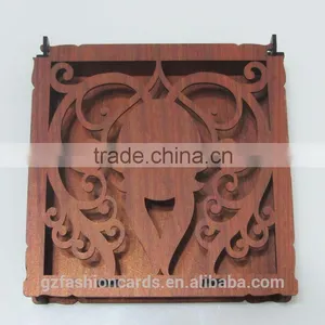 New Design Material Vintage Style Wedding Invitation Wooden Box thumbnail-5