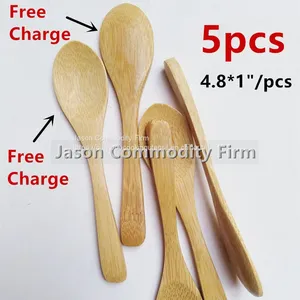 Bamboo Spoon on Sale,4.8inch Small Bamboo Spoon,Mini Spoon, High Quality thumbnail-1