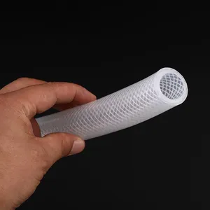 Medical High Pressure Resistant Woven Platinum Cured Reinforced Braided Tubing Silicone Hoses thumbnail-2