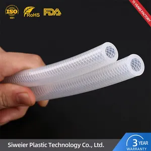 Good Quality High Temperature Resistance Reinforce Silicone Rubber Hose Braided Tube thumbnail-1
