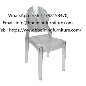 One-piece All-plastic Translucent Chair thumbnail-1
