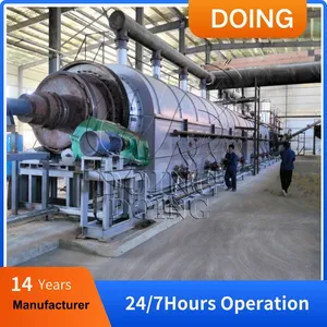 Factory Direct Price Waste Rubber Tire Pyrolysis Machine Continous Plastic Pyrolysis Plant thumbnail-3