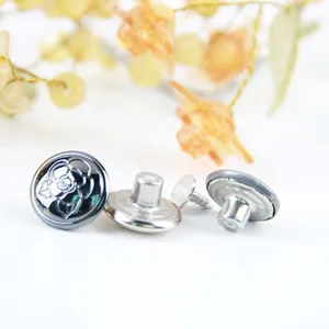 Hot Sale Brass Material 17mm Metal Jeans Button Custom Denim Buttons Buttons for Jeans thumbnail-4