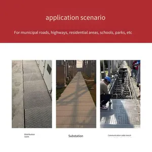 Lubao Composite Resin Power Cable Cover Manufacturer for 500*2500 Cable Trenches in Step-up Stations and Power Plant Projects thumbnail-4