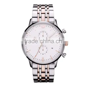 AR1933 Luxury Classic Silver Tone Chronograph SS Watch thumbnail-1