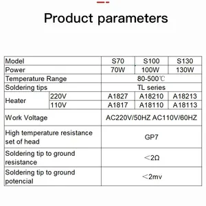 DES S70/S100/S130(70/100/130W) Digital Soldering Iron | 3s Fast Heating, Precise Temp Control, ESD Safe, Smart Energy-saving Sleep thumbnail-5