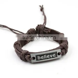Hot Sale Brown Braided Leather Bracelet for Men and Women Popular Jewelry Bracelets thumbnail-1