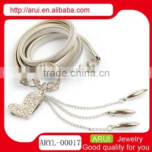 Hot Heart Shape Belly Chain Crystal Diamond Waist Chains Jewelry thumbnail-1