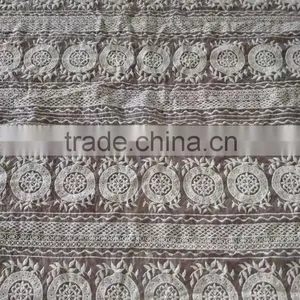 Wholesale Garment Accessory Glass Yarn Embroidery Cotton Lace Fabric thumbnail-6