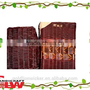 Willow and Wood Chip Hamper,hamper Basket,hamper Boxes Wholesale,laundry Hamper thumbnail-2