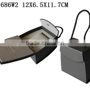 P1686W2 Cardboard Paper Watch Box WIth Snap thumbnail-1