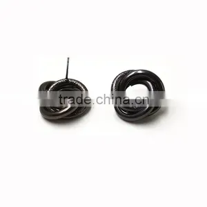 2016 Black Rose Daily Wear Stud Earrings Fashion Teen Vogue Cool Jewelry thumbnail-3