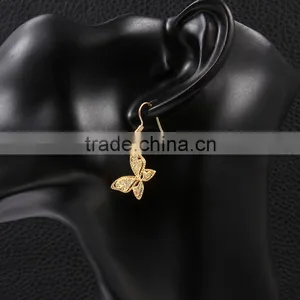 2015 LEKANI Big Butterfly Golden Earring Designs for Women thumbnail-6