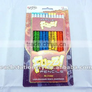 7'' Drawing Fuzzy Color Pencil Gift Pencil With Color Eraser for Kids and Students thumbnail-1