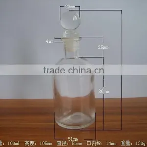 100ml Clear Glass Reed Diffuser Bottle thumbnail-1