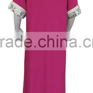 2016 Latest Fashion Beautiful Islamic Abaya, Short Sleeve Women Dubai Abaya thumbnail-3