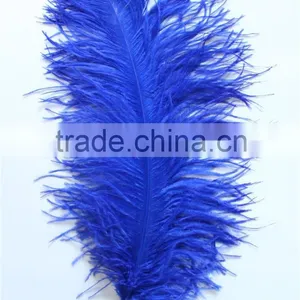 28"-30" Wholesale Bulk Blue Ostrich Feather For Wedding Table Decoration thumbnail-1