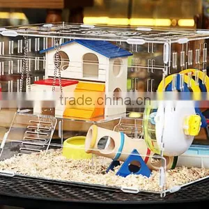 Fancy Acrylic Hamster Cage Cute Hamster House and Box Acrylic Pets Box and Carriers Quality Choice thumbnail-6