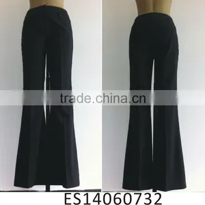 Ladies Fashion Design Black Formal Flared Pants thumbnail-1