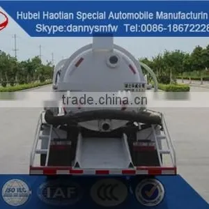 Dongfeng Mini Sewage Suction Truck Small Fecal Tank Truck Self Cleaning Tanker thumbnail-3