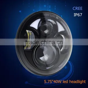Super Top Rated 5.75'' 40w Black Housing Led Headlight for Harley thumbnail-1