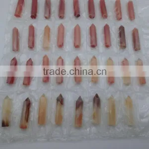 Wholesale Natural Tiger Eye Gems Stones Hexagonal Crystal Amazonite Point Healing Necklaces Earrings Pendant Beads Jewelry thumbnail-4