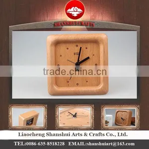 2015 New Style Beech Wood Color Desktop Clock, DRZ002 thumbnail-1