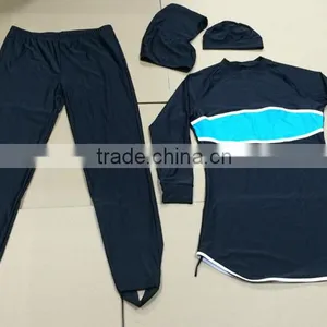 Muslim Women Swimwear Beach Kaftan Plain Jogging Suits thumbnail-3