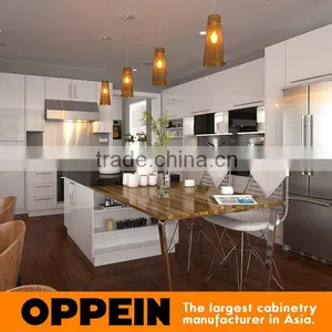 European Style Prefab Lacquer High Gloss Kitchen Cabinets thumbnail-1