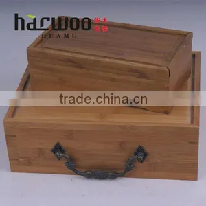 Small Bamboo Square Boxes With Lid thumbnail-1