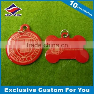 Unique Aluminum University Commemorative Tag Red Printing Epoxy Dogtag thumbnail-4