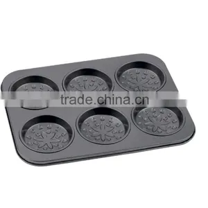 FDA, LFGB Approved Carbon Steel Non-stick Cake Pans of Muffin Pan With 6 Cups thumbnail-3
