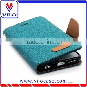 Free Sample Hot Selling Design Canvas and Jeans Wallet Cell Phone Cases For Samsung S6 Manufacturer thumbnail-4