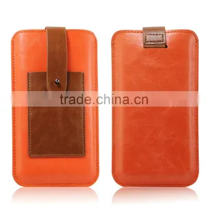 New Business Style Leather Cell Phone Pouch With Buckle thumbnail-1