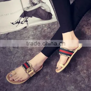 2016 Fashion Personalized Cork Flat Slip Sandals thumbnail-3