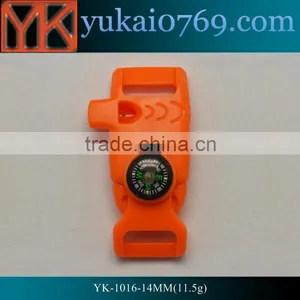 Yukai Outdoor Survival Tool 1/2" Fire Starter Compass Buckle With Whistle thumbnail-2
