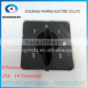 Rotary Switch YMZ12-25/4 Changeover Cam Combination Switch 4 Poles 8 Positions 14 Terminals 25A Ui 690V Sliver Point Contacts thumbnail-5