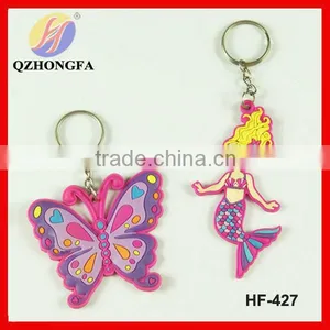 Personalized Butterfly and Mermaid Soft PVC Keychain thumbnail-1